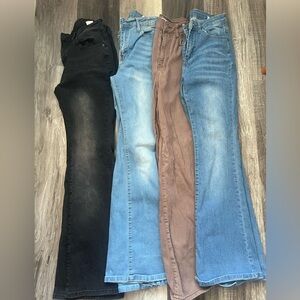 Shein Flare Jeans Size medium bundle 4 pairs